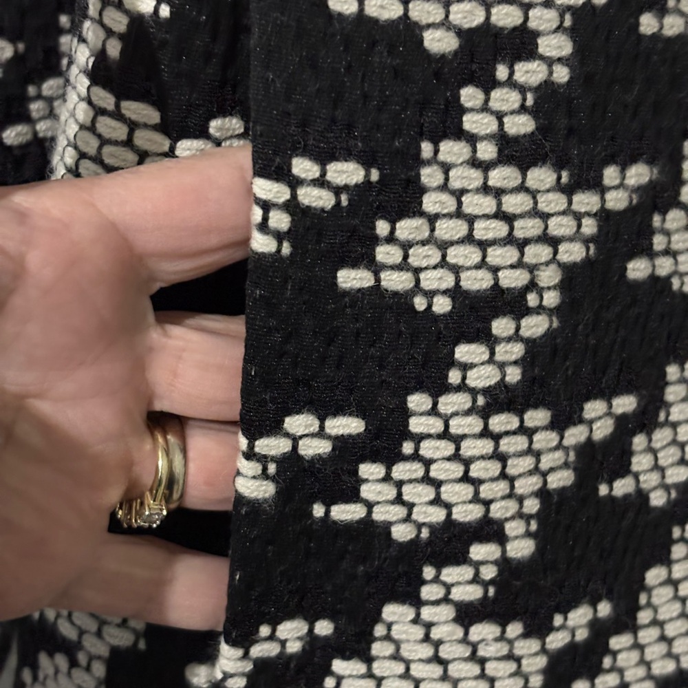 Talbots Black and White Houndstooth Women's  trench Coat - Picture 8 of 9